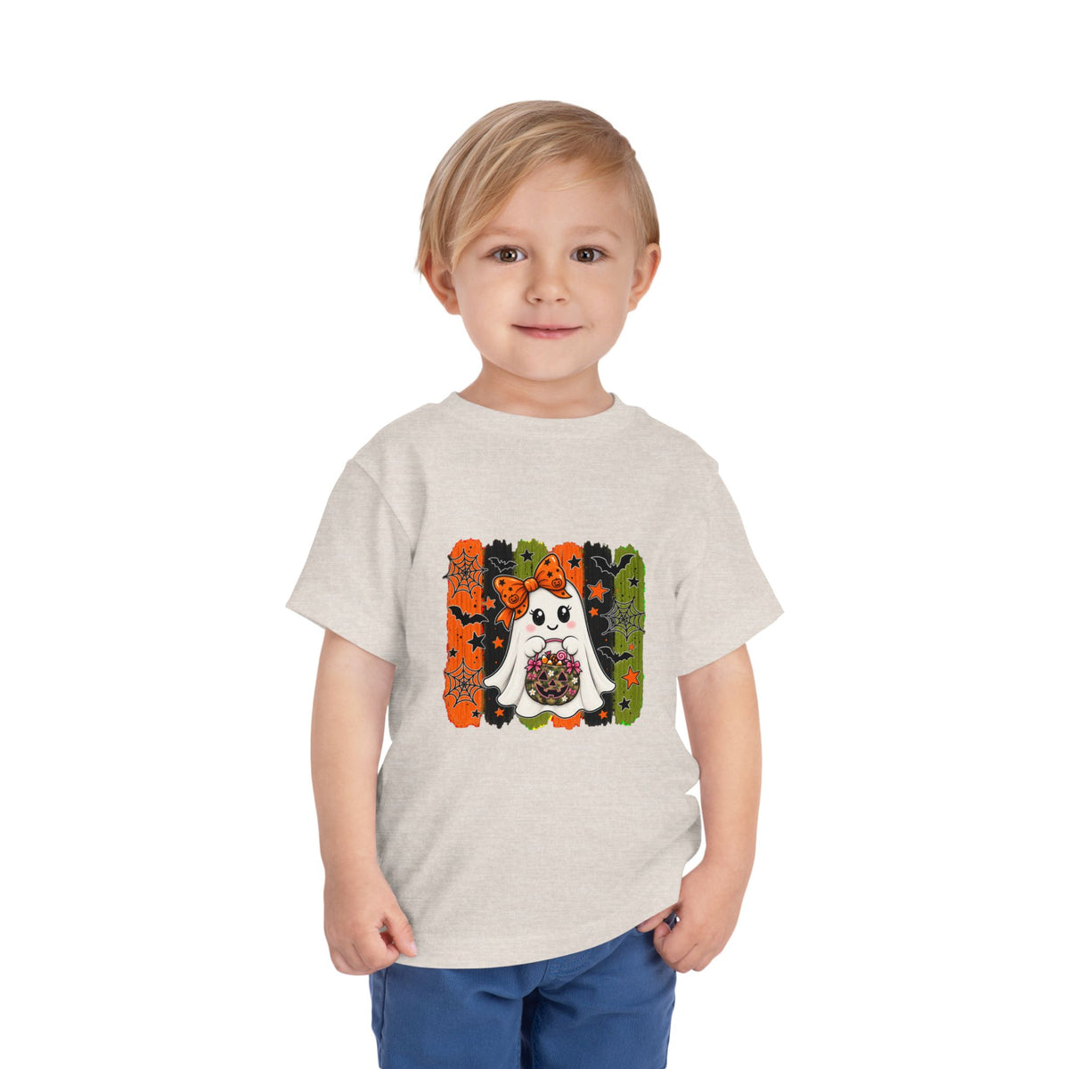 Trick or Treat Toddler Girl Ghost Tee